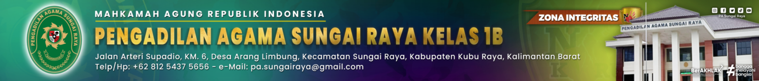 Website || Pengadilan Agama Sungai Raya Kelas 1B